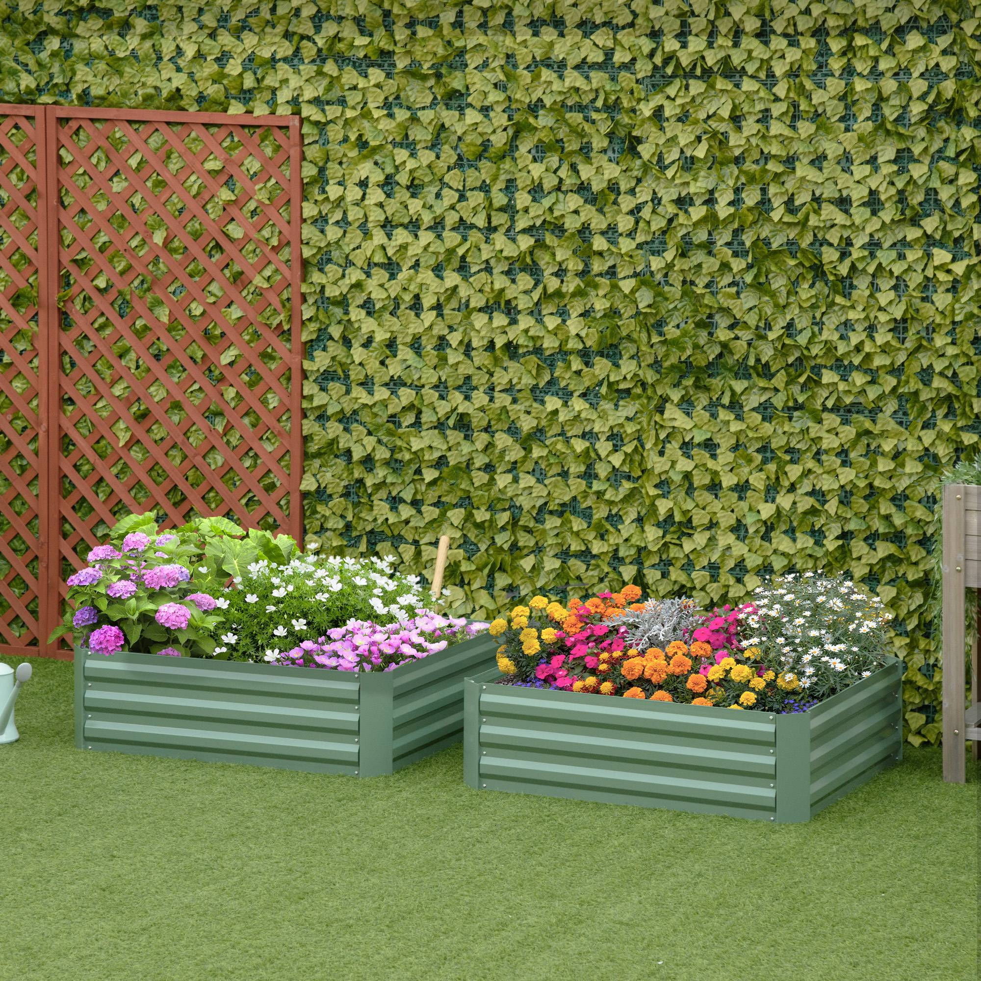 PANGIVO - Carré potager acier vert 100 x 100 x 30 cm - PANGIVO - Image 3