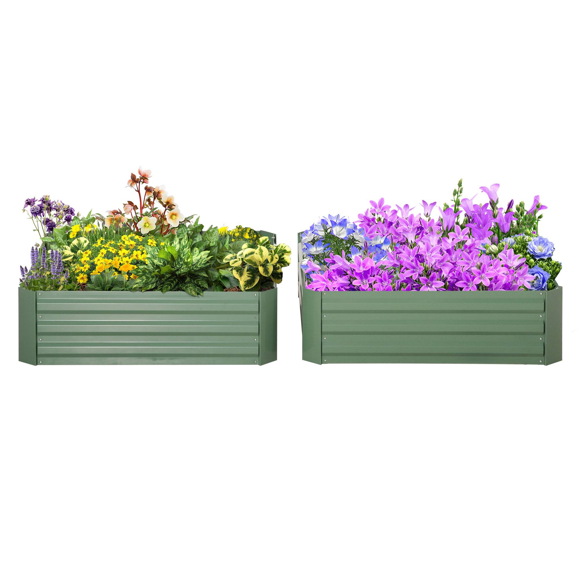 PANGIVO - Carré potager acier vert 100 x 100 x 30 cm - PANGIVO - Image 2