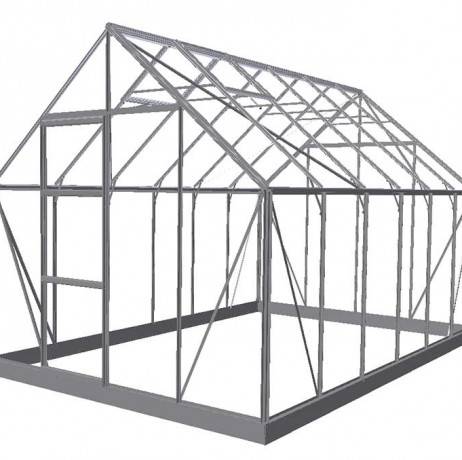 Halls - Serre de jardin Universal en verre trempé avec base de 9.9m², Couleur Vert - Imagen 1