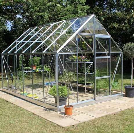 Halls - Serre de jardin Universal en verre trempé avec base de 9.9m², Couleur Vert - Imagen 2