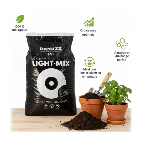 Terreau LIGHT.MIX en sac de 50 litres - BIOBIZZ - Image 4
