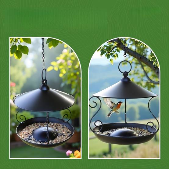 IntiMeg - Nourrisseur d'oiseaux en métal pour extérieur IntiMeg - Image 4