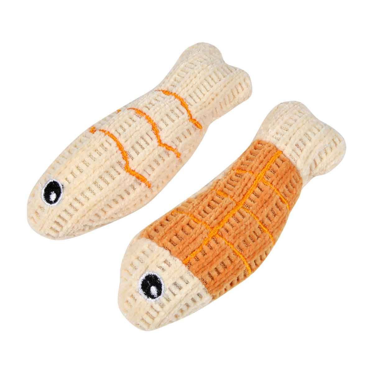 Love Story - Lot de 2 Jouets Poisson pour Chat "Boho Cat" 12cm Moutarde - Image 1