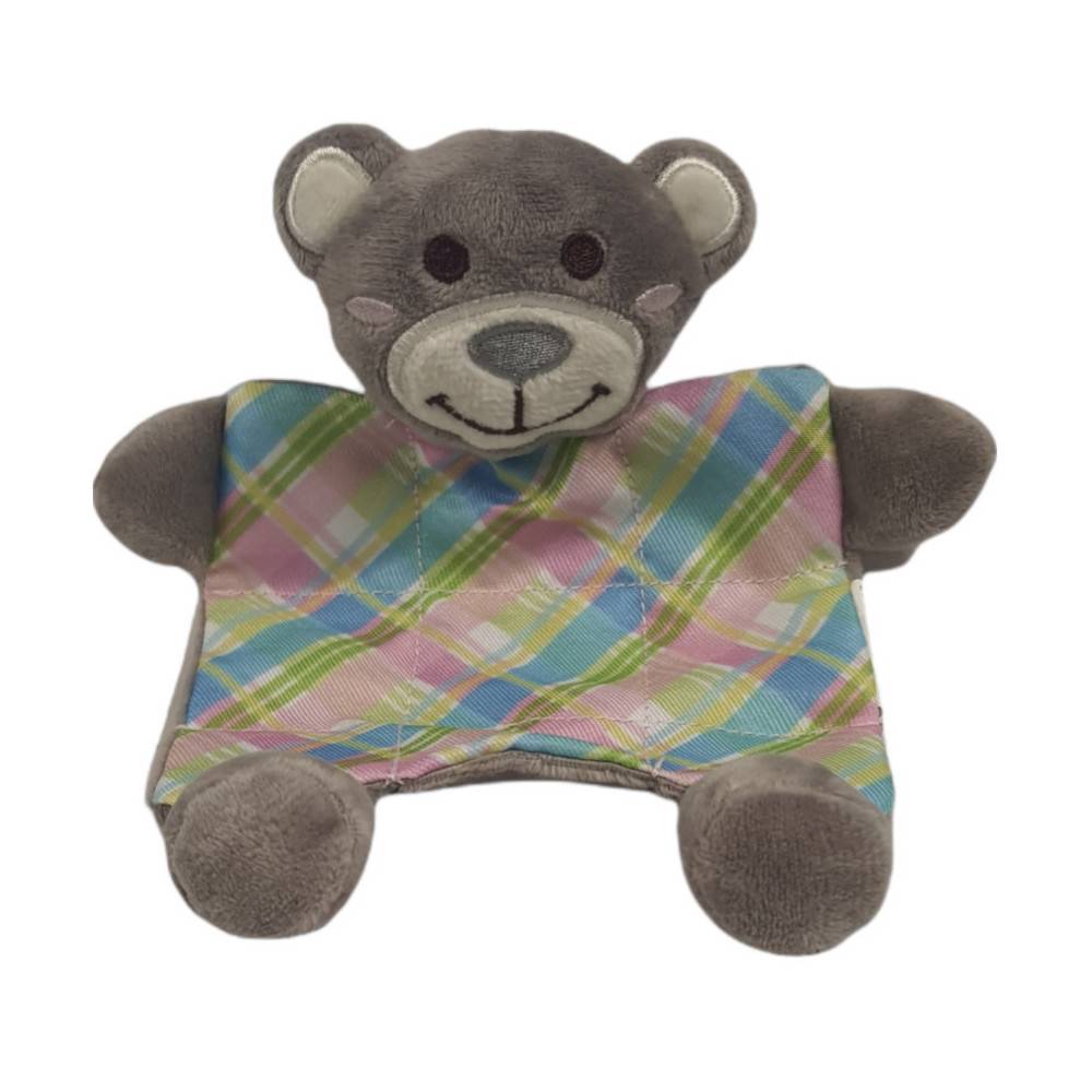 Animallparadise - animallparadise - Jouet en peluche PUPPY XS Plaid gris  24 cm pour chiots - Imagen 3