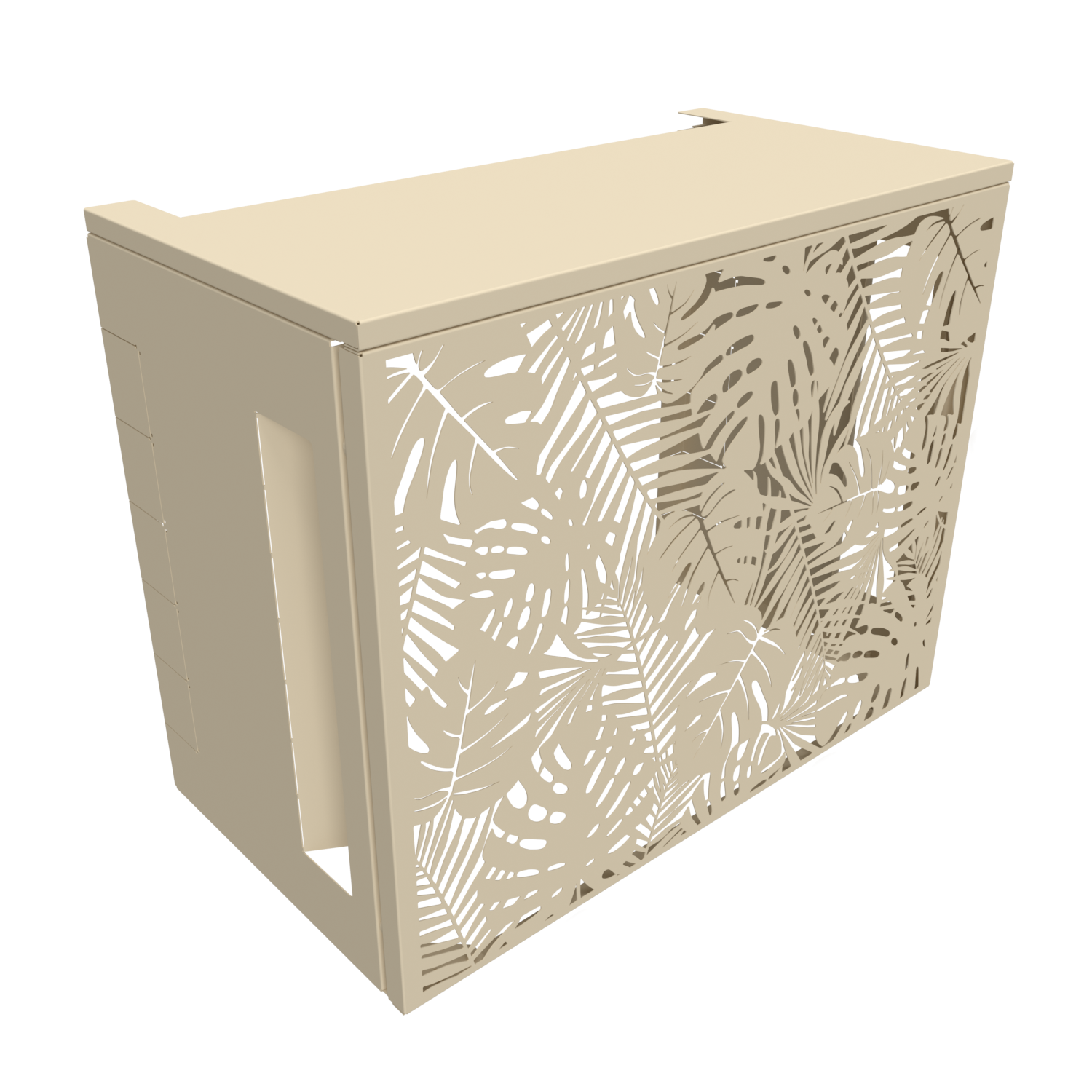 Cache climatiseur, ATOLE aluminium thermolaqué, crème, L.110 x H.113 x P.64 cm - Image 1