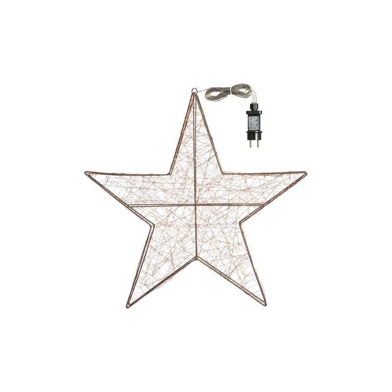Lotti - Étoile lumineuse 3D 40 cm 80 microLed blanc chaud flash fil cuivré Lotti - Imagen 5