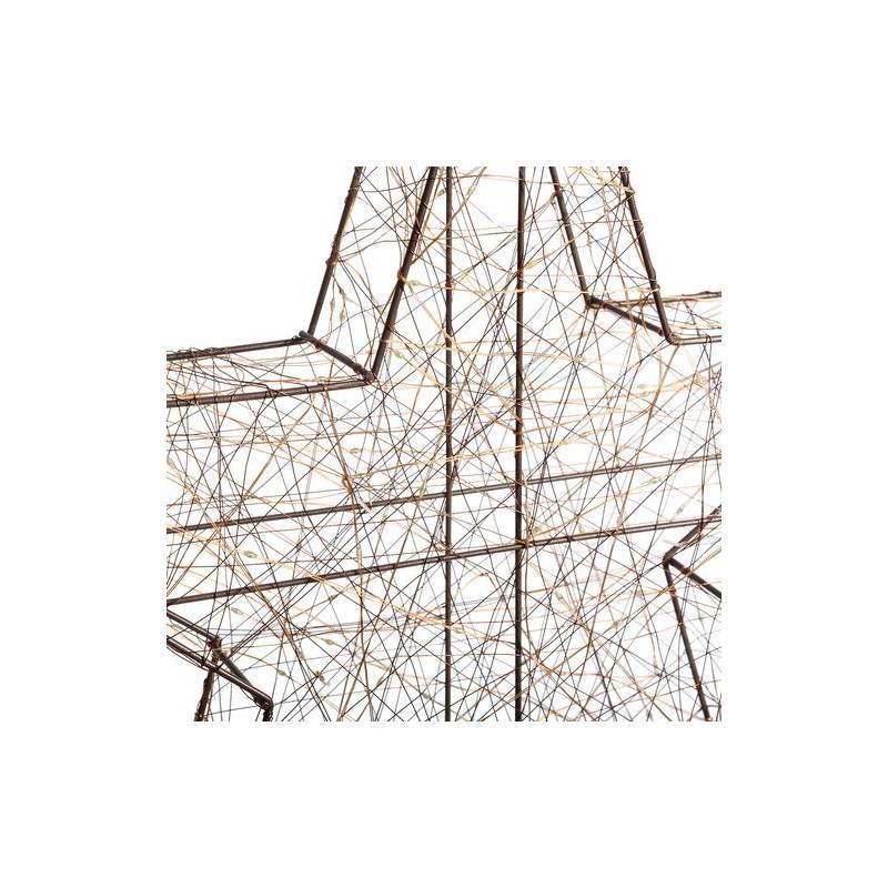 Lotti - Étoile lumineuse 3D 40 cm 80 microLed blanc chaud flash fil cuivré Lotti - Imagen 7