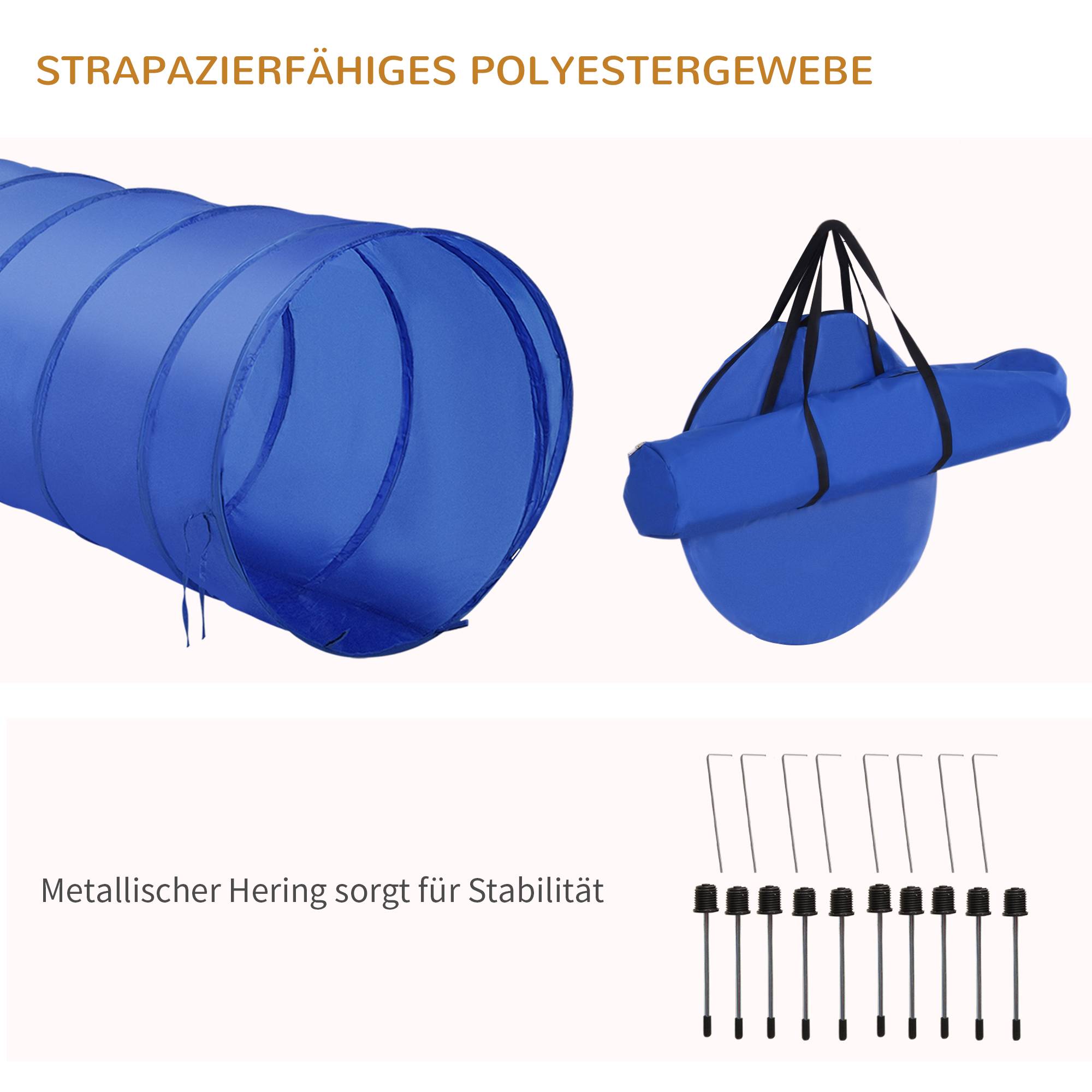 Kit d'agilité pour chien plastique jaune et bleu 60 x 60 x 148 cm - PANGIVO - Image 7