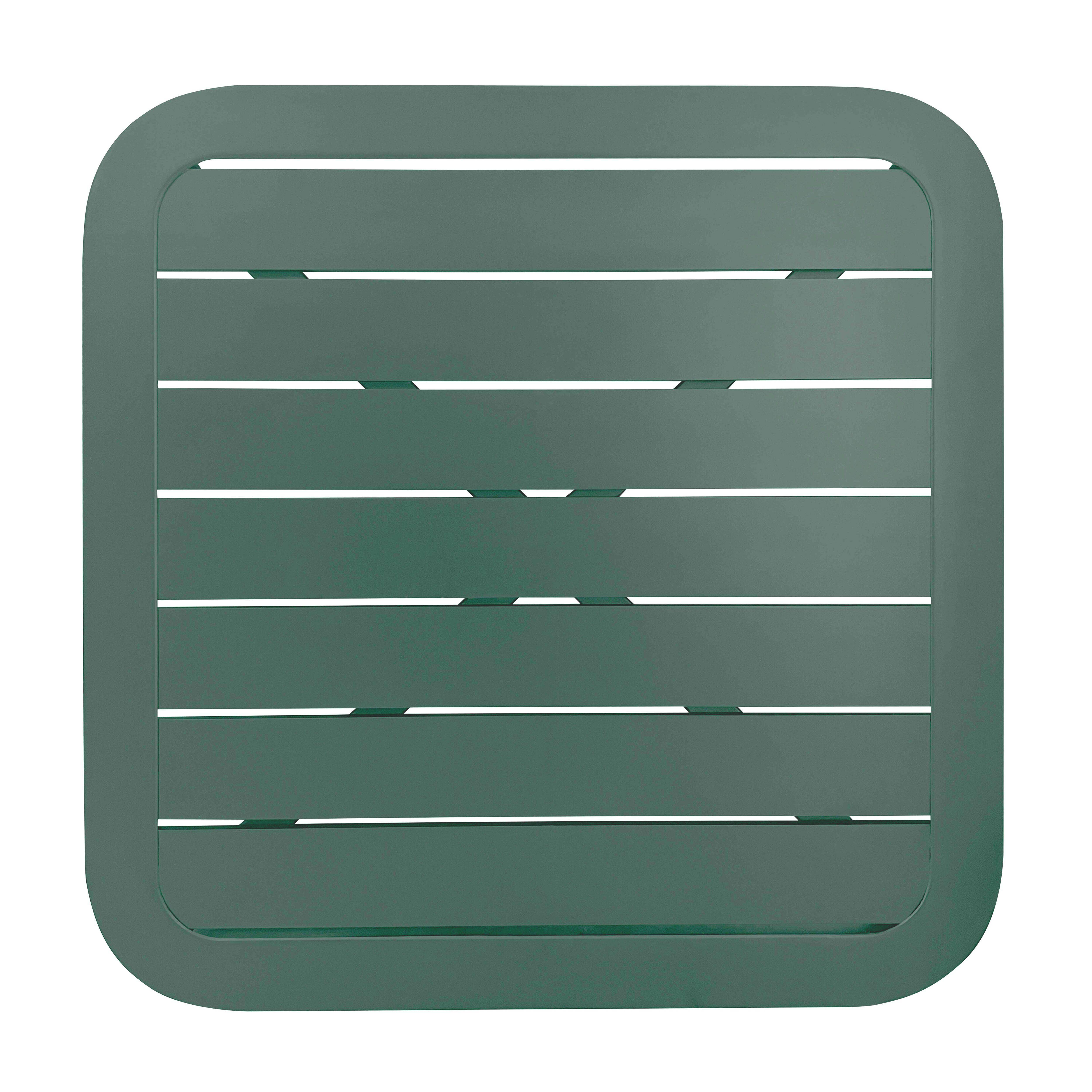 Oviala - Plateau de table 70x70 cm en aluminium vert foncé Almada Almada - Oviala - Imagen 2