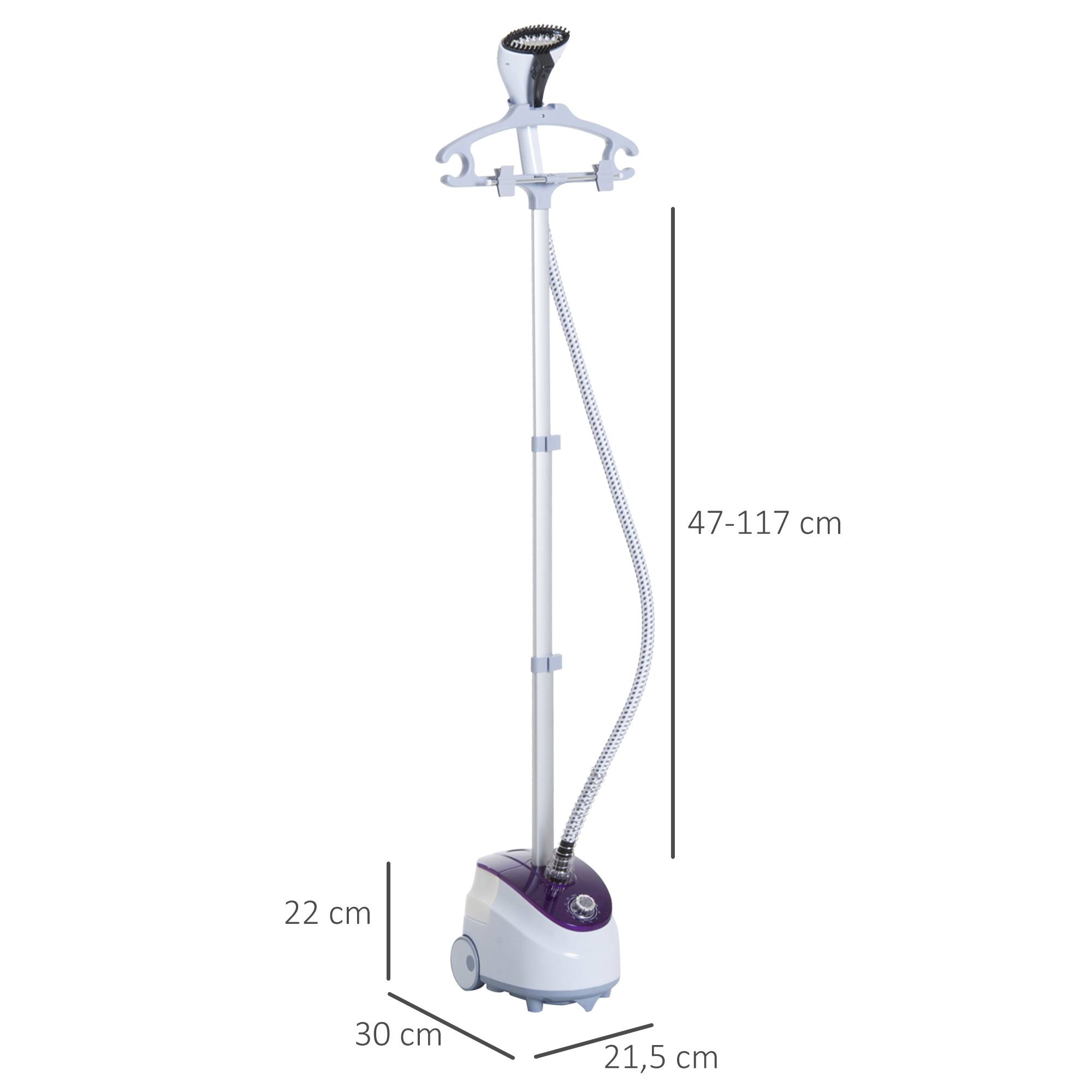 Défroisseur vapeur vertical 1950W réservoir 1,8L, 11 températures réglables, 21,5x30x150cm - Image 5