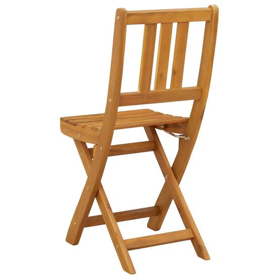 Chaises de jardin bois d'acacia naturel 40 x 42 x 85 cm - PANGIVO - Image 7