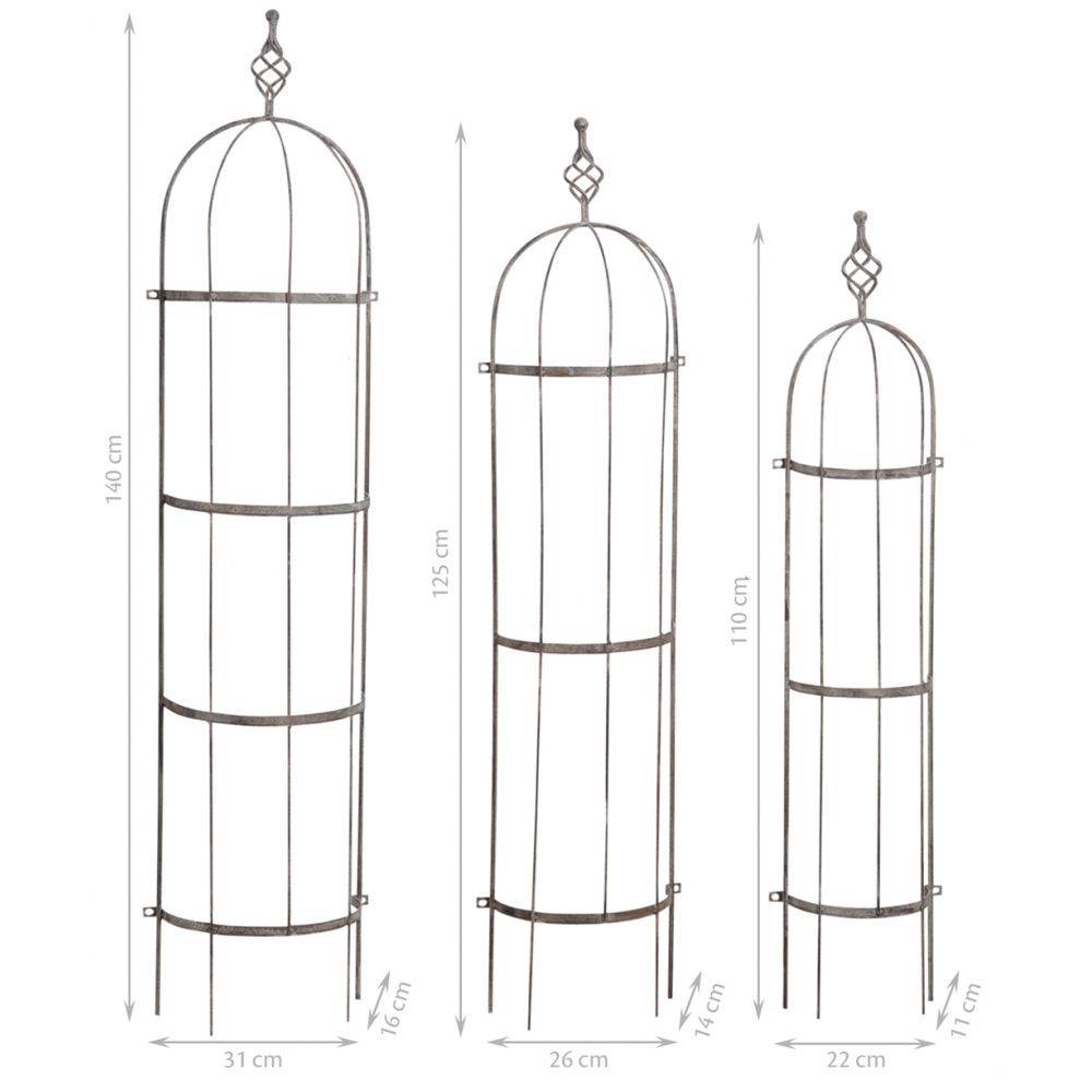 Aubry Gaspard - Treillis déco en métal vieilli (Lot de 3) - Imagen 3
