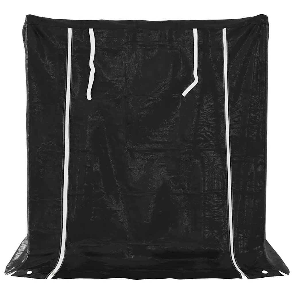 Abri à bois de chauffage en acier galvanisé avec bâche de protection 1m – ComfortXL Outdoor Living - Image 4