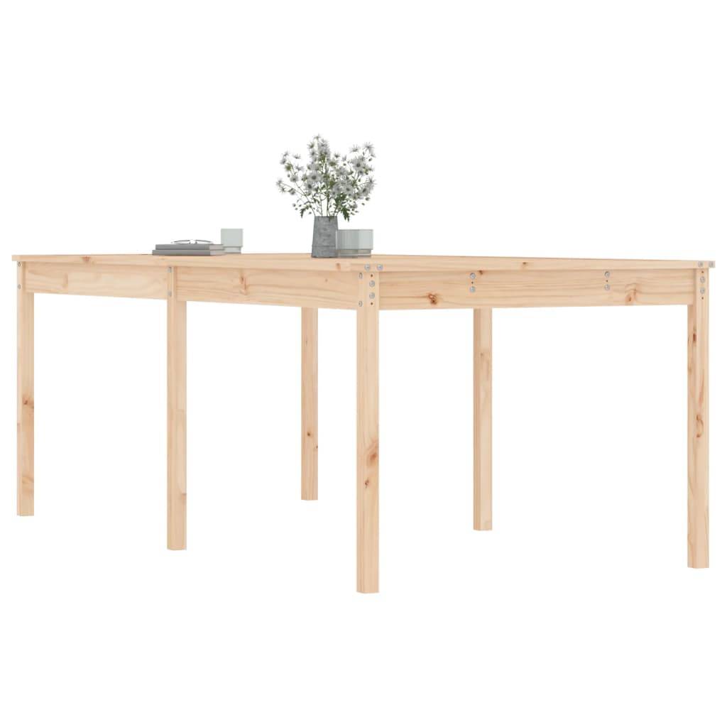 Très Grande Table de Jardin 204cm en Bois de Pin Massif Brut pour 8-10 Personnes – ComfortXL Outdoor Living - Image 4