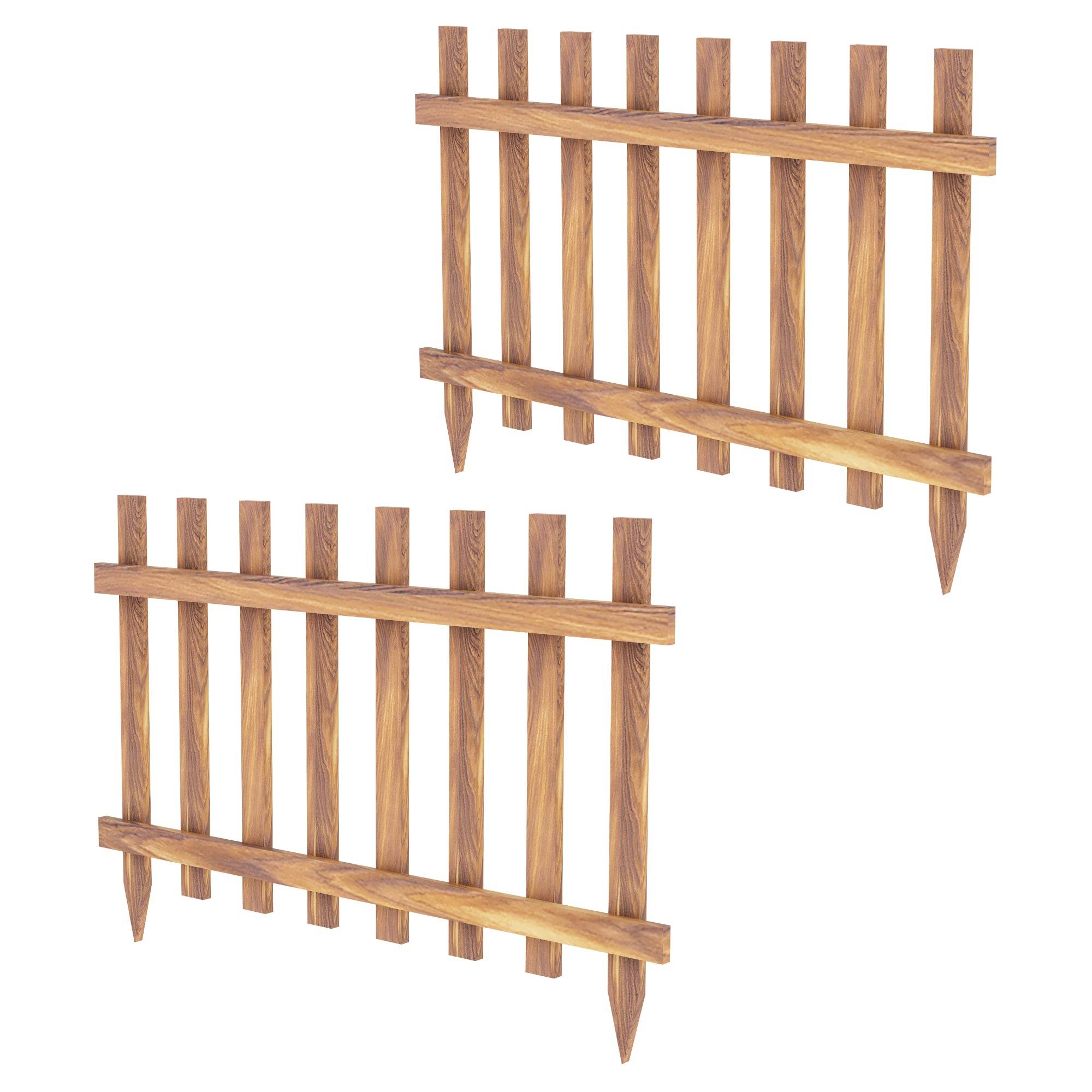 Helloshop26 - Set de 2 bordures de jardin en bois 100 x 75 cm - Imagen 1