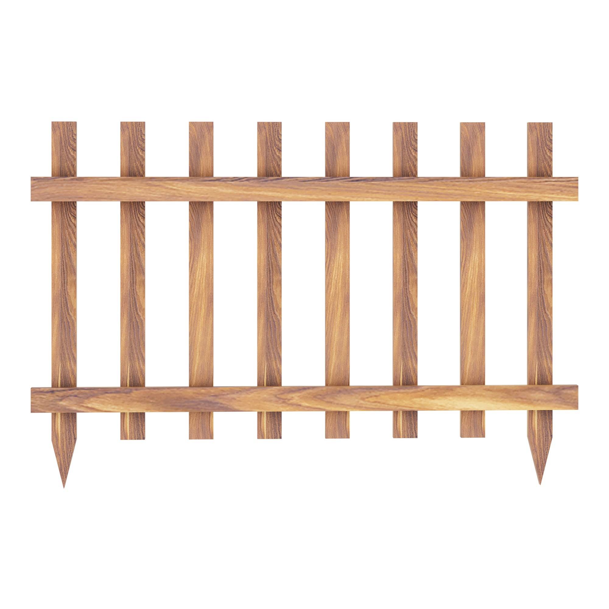 Helloshop26 - Set de 2 bordures de jardin en bois 100 x 75 cm - Imagen 3