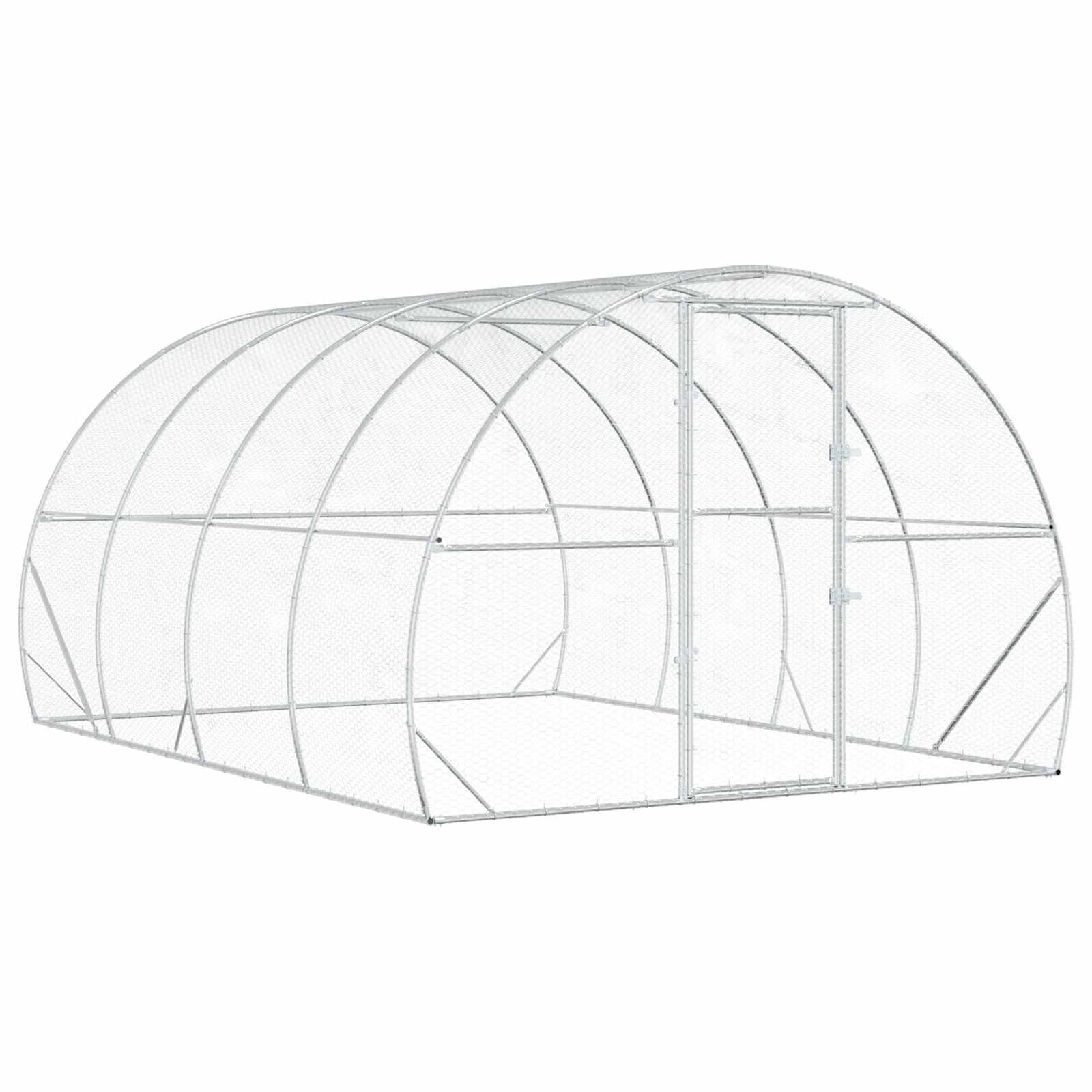 Vidaxl - Poulailler Argenté 400 x 300 x 200 cm Acier galvanisé vidaXL 3434691 - Image 2