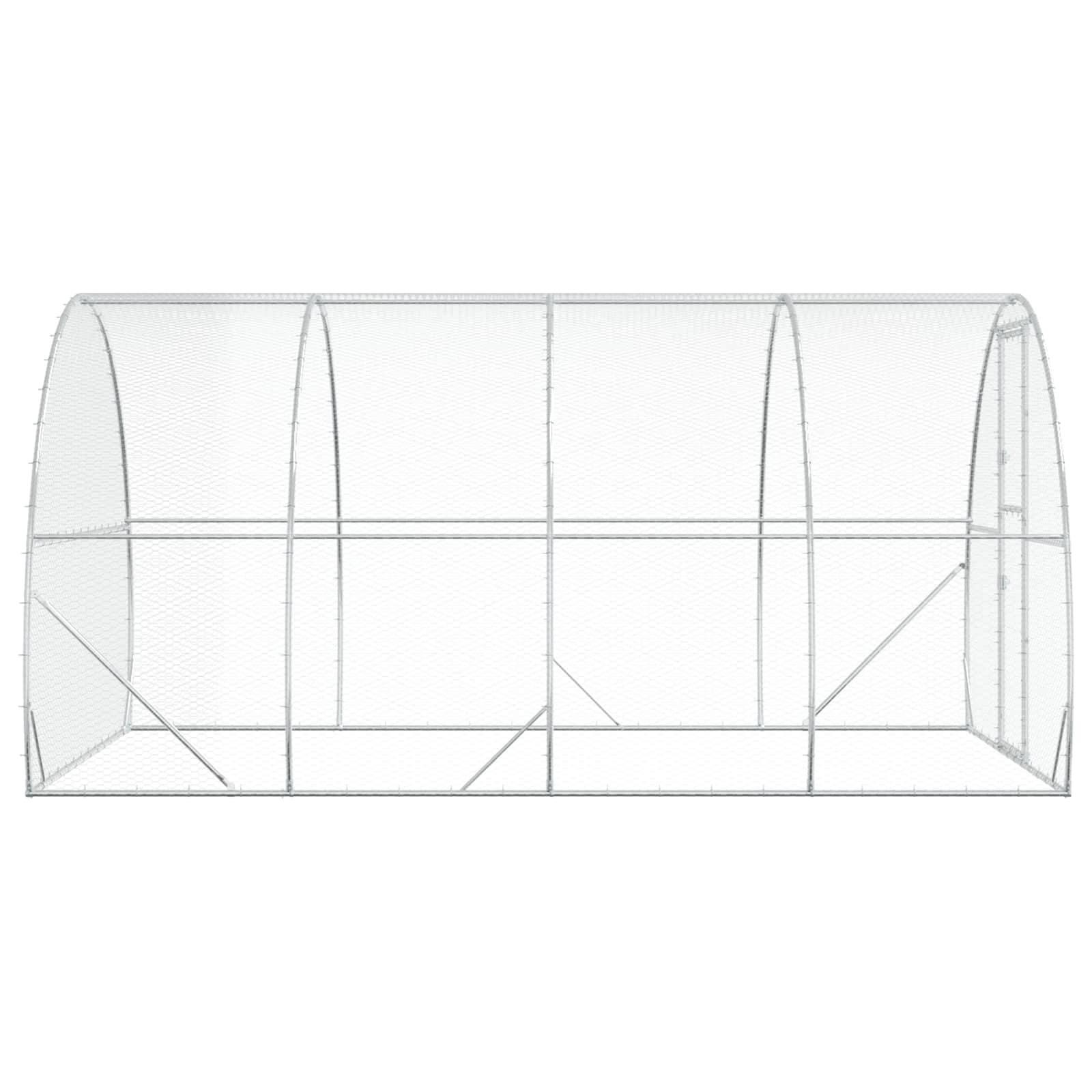 Vidaxl - Poulailler Argenté 400 x 300 x 200 cm Acier galvanisé vidaXL 3434691 - Image 6