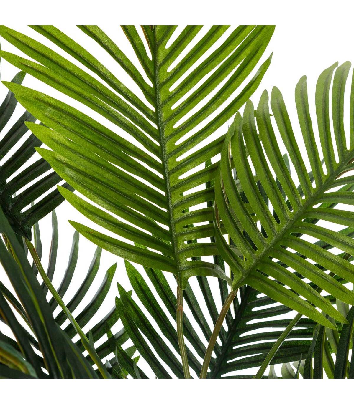 Plante artificielle Palmier dans un pot en céramique pied en bois H 72 cm - Image 2
