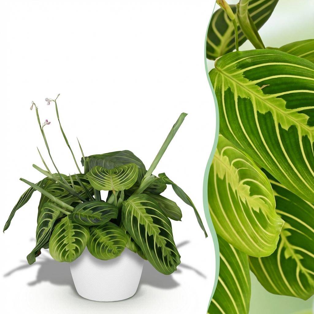 Maranta Fascinator Lemon Vert Clair - H35cm - Image 1