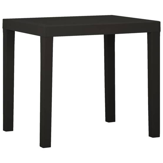 Table de jardin plastique anthracite 79 x 65 x 72 cm - PANGIVO - Image 1