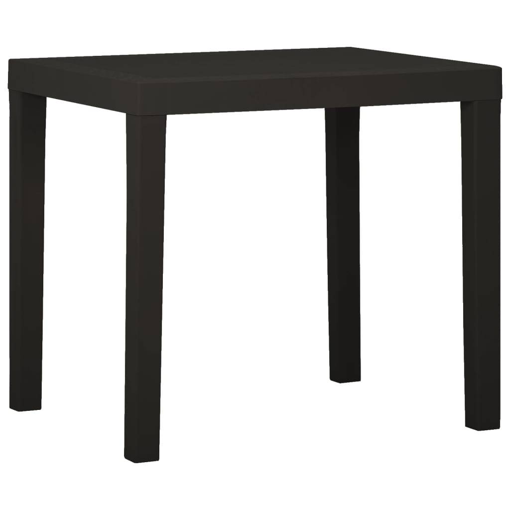 Table de jardin plastique anthracite 79 x 65 x 72 cm - PANGIVO