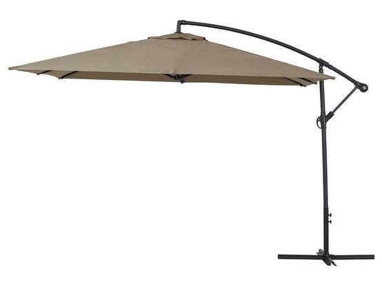 Parasol Jardin Déporté Alu "ilios 3" - Carré - 3 X3 M - Taupe -habitat Et Jardin - Image 1