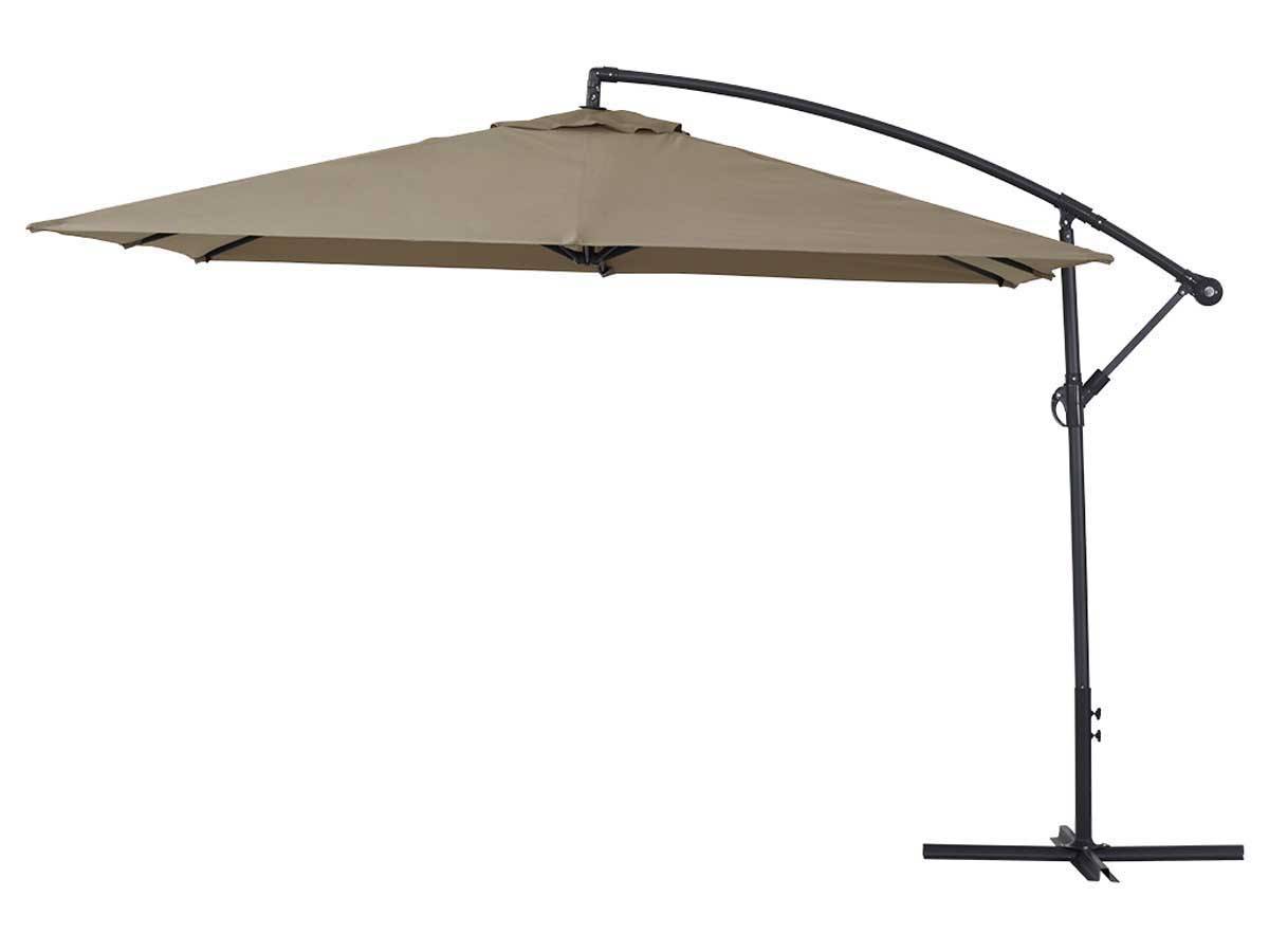 Parasol Jardin Déporté  Alu "ilios 3" - Carré - 3 X3 M - Taupe -habitat Et Jardin - Imagen 1