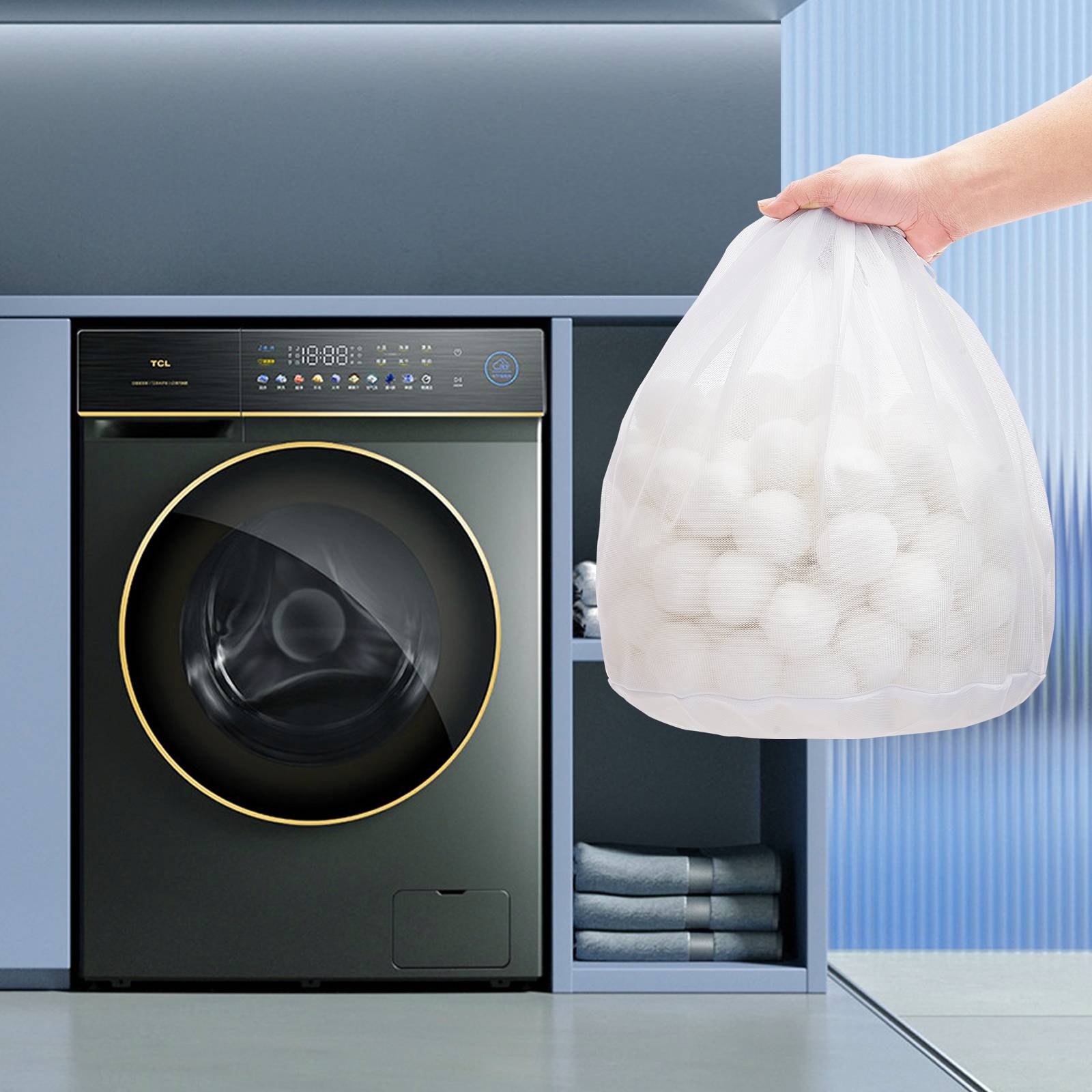Vevor - VEVOR Boules filtrantes piscine 1,56 kg, fibres polyester réutilisables, pour filtre à sable, cartouche et DE, avec sac filet de lavage. - Image 8