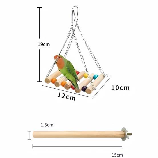 IntiMeg - lot de 8 Jouet en bois pour perroquet IntiMeg - Image 6