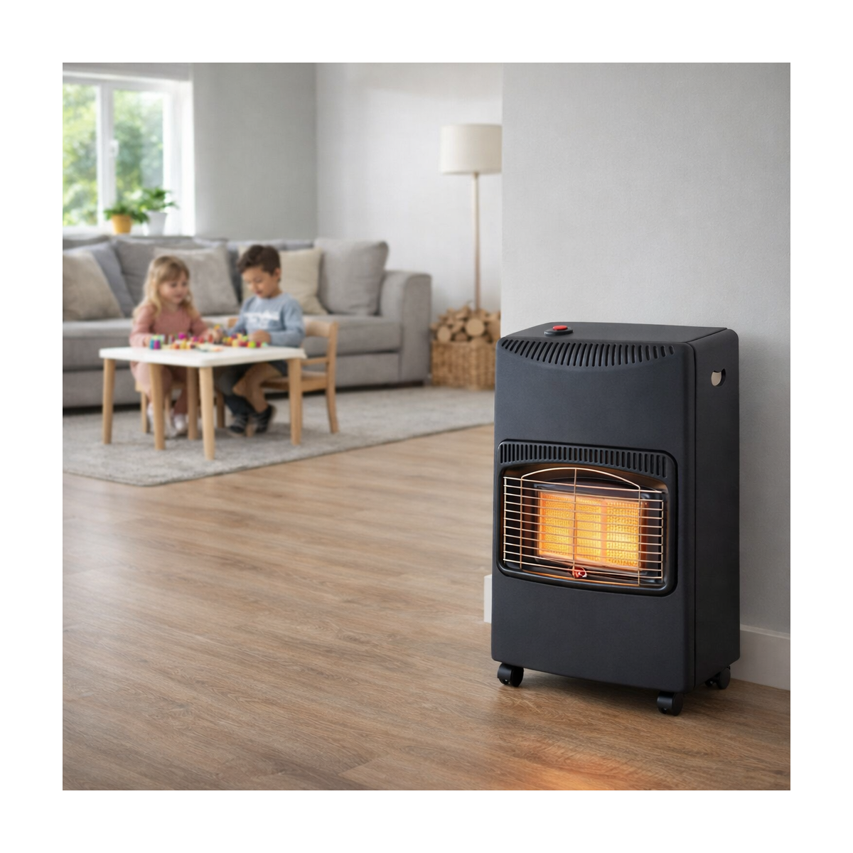 Poele à gaz Infrarouge 4200W Chauffage gaz intérieur 120m3 Chauffage d'appoint à gaz sur roulettes NIKLAS - Imagen 4