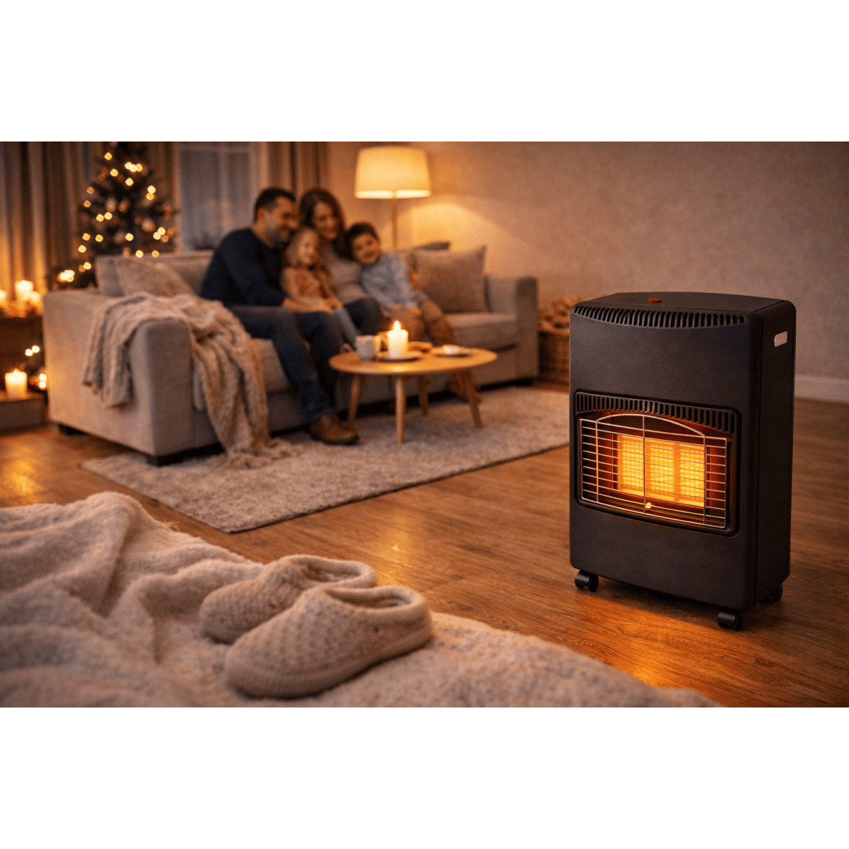 Poele à gaz Infrarouge 4200W Chauffage gaz intérieur 120m3 Chauffage d'appoint à gaz sur roulettes NIKLAS - Imagen 3