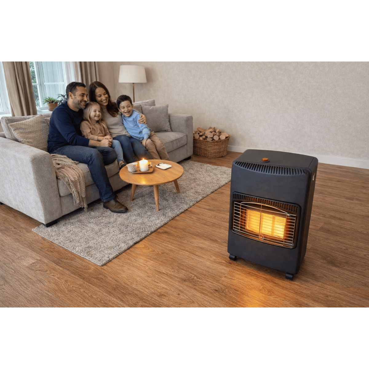 Poele à gaz Infrarouge 4200W Chauffage gaz intérieur 120m3 Chauffage d'appoint à gaz sur roulettes NIKLAS - Imagen 10