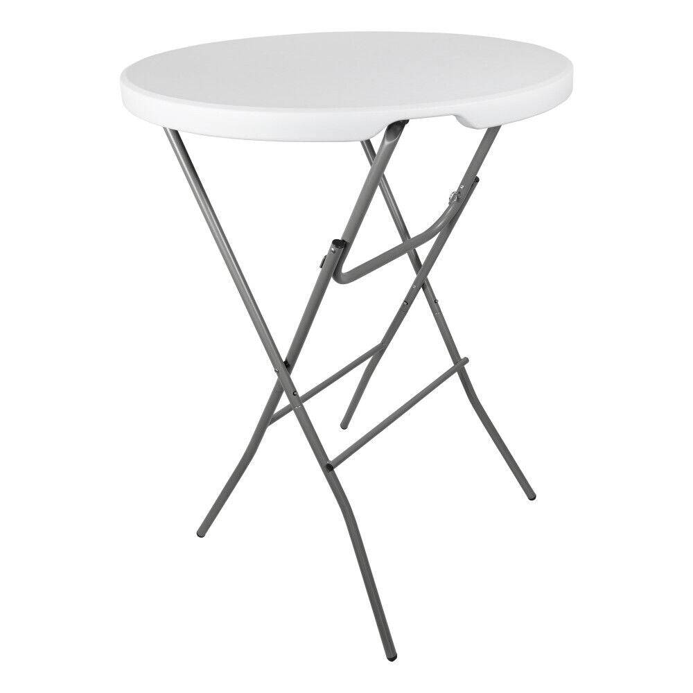 Importdistrib - Table camping réception Mange Debout Pliable Diam 80cm X Hauteur 110cm Blanche IMPORTDISTRIB - Imagen 1