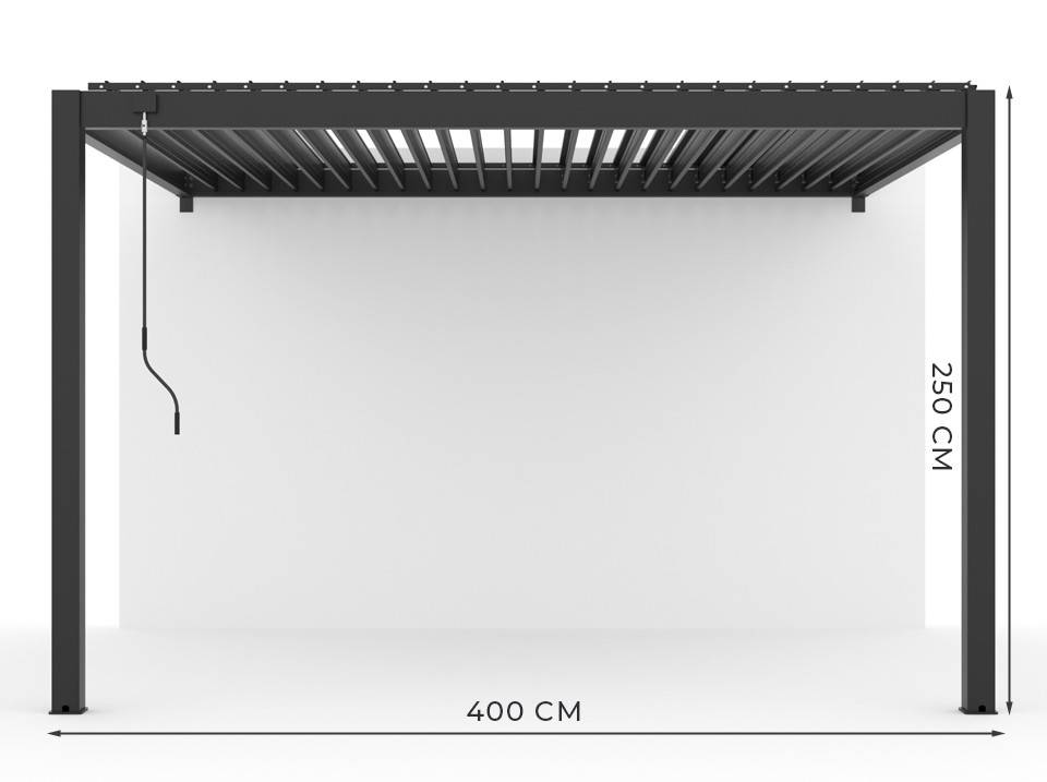 Pergola bioclimatique 3x4 m adossée alu + stores + lames acier orientables – Direct Abris - Imagen 6
