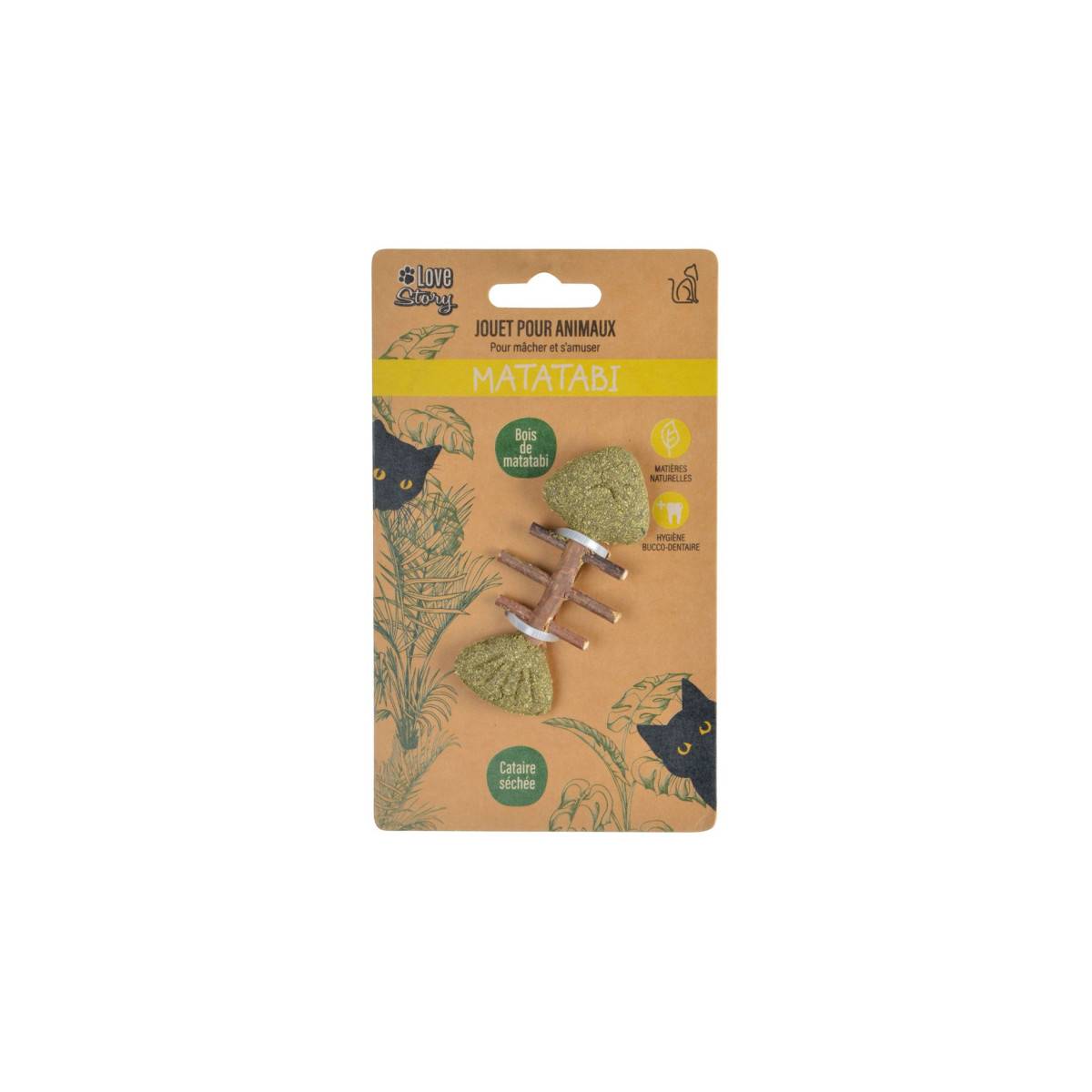 Love Story - Jouet Poisson pour Chat "Matatabi" 8cm Naturel - Image 2