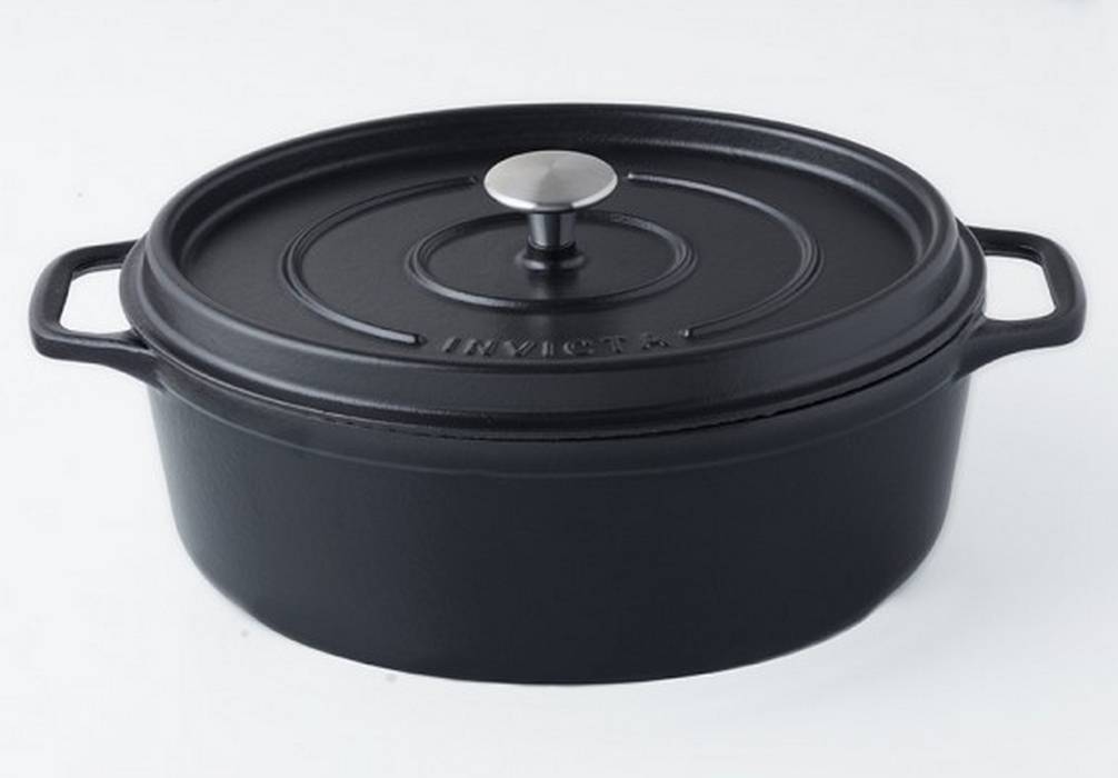 Invicta - Daubière en fonte émaillée 33cm noir mat PUV403331 Invicta