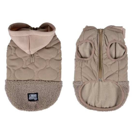 Love Story - Manteau Matelassé Pour Chien "Teddy" 30cm Beige - Image 1