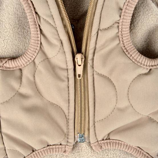 Love Story - Manteau Matelassé Pour Chien "Teddy" 30cm Beige - Image 2