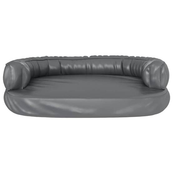 Vidaxl - Lit pour chien ergonomique Mousse Gris 88x65 cm Similicuir vidaXL 171318 - Imagen 8