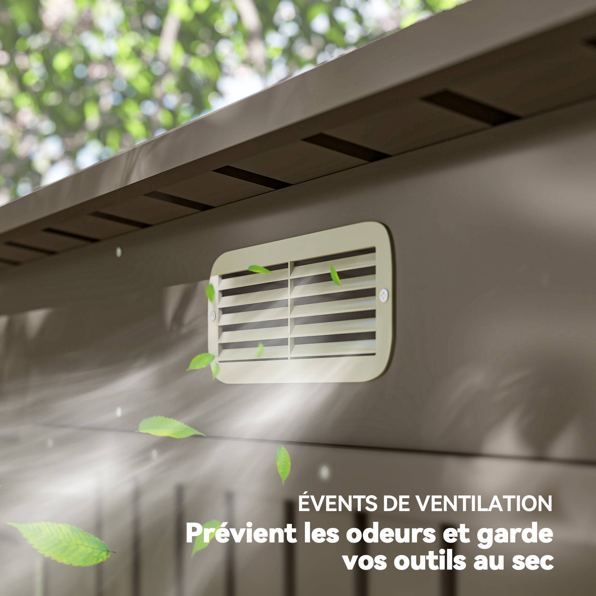 Abri de jardin en métal 3 m² facile à monter, cabane de jardin structure en acier galvanisé améliorée gris clair - Image 9