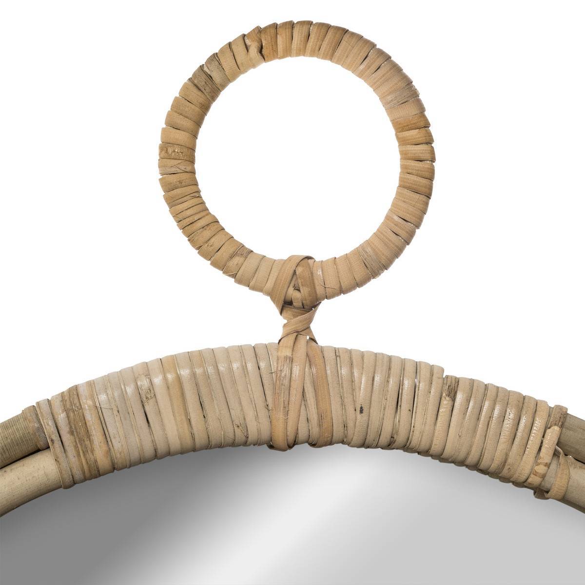 Atmosphera - Miroir "Gousset" rotin D38cm - Atmosphera Créateur d'intérieur - Image 3