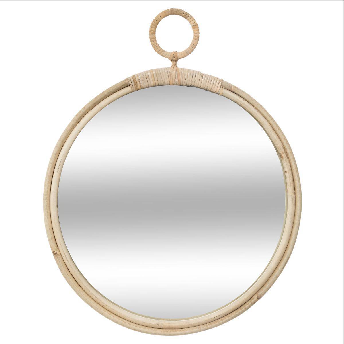 Atmosphera - Miroir "Gousset" rotin D38cm - Atmosphera Créateur d'intérieur - Imagen 1