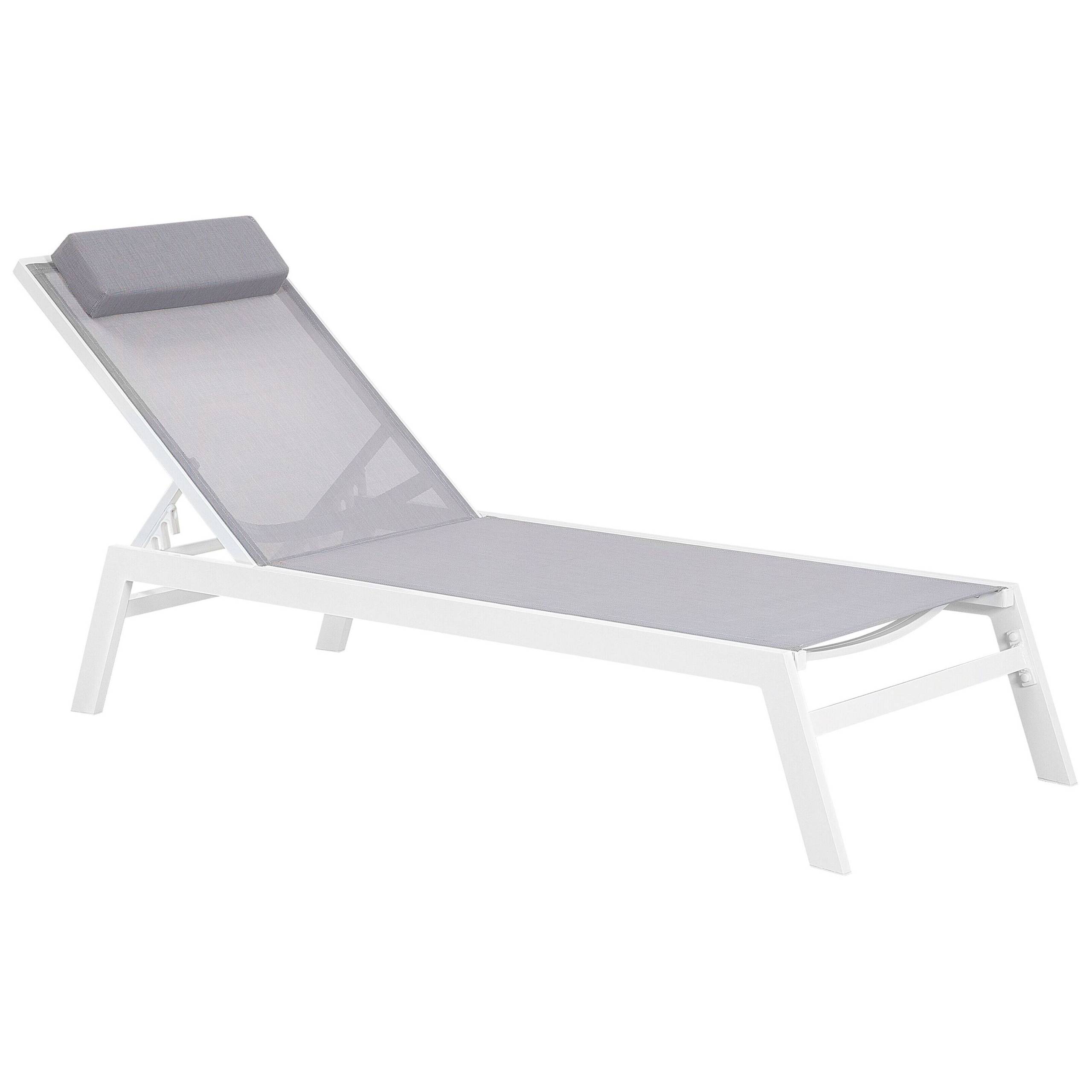 Beliani - Chaise longue Aluminium Gris CATANIA - Beliani - Imagen 2