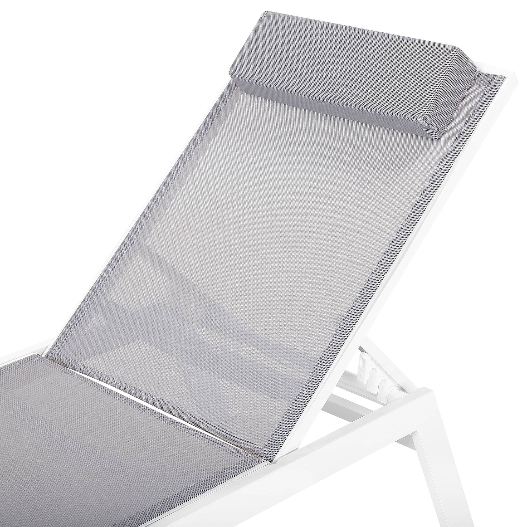 Beliani - Chaise longue Aluminium Gris CATANIA - Beliani - Imagen 5