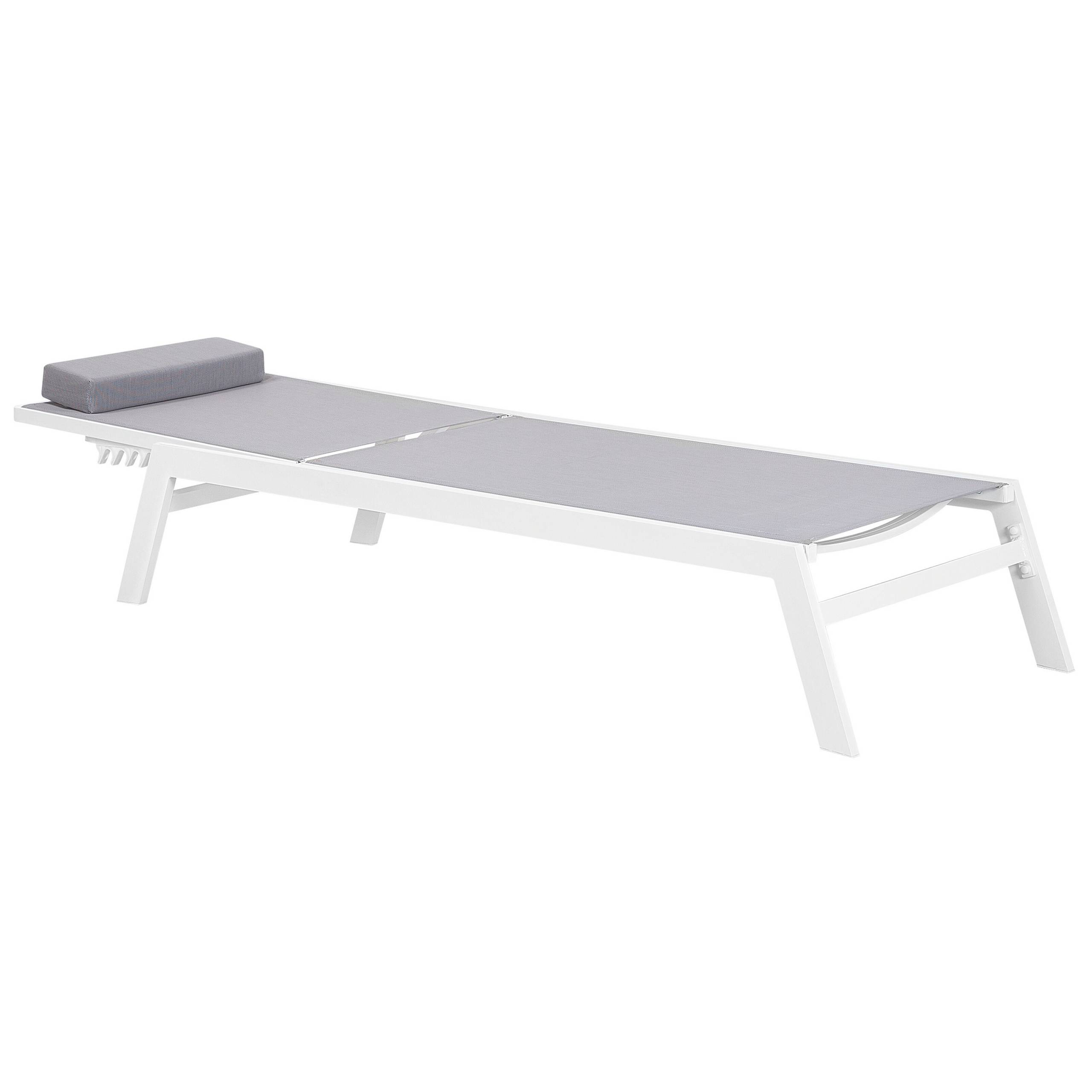 Beliani - Chaise longue Aluminium Gris CATANIA - Beliani - Imagen 4