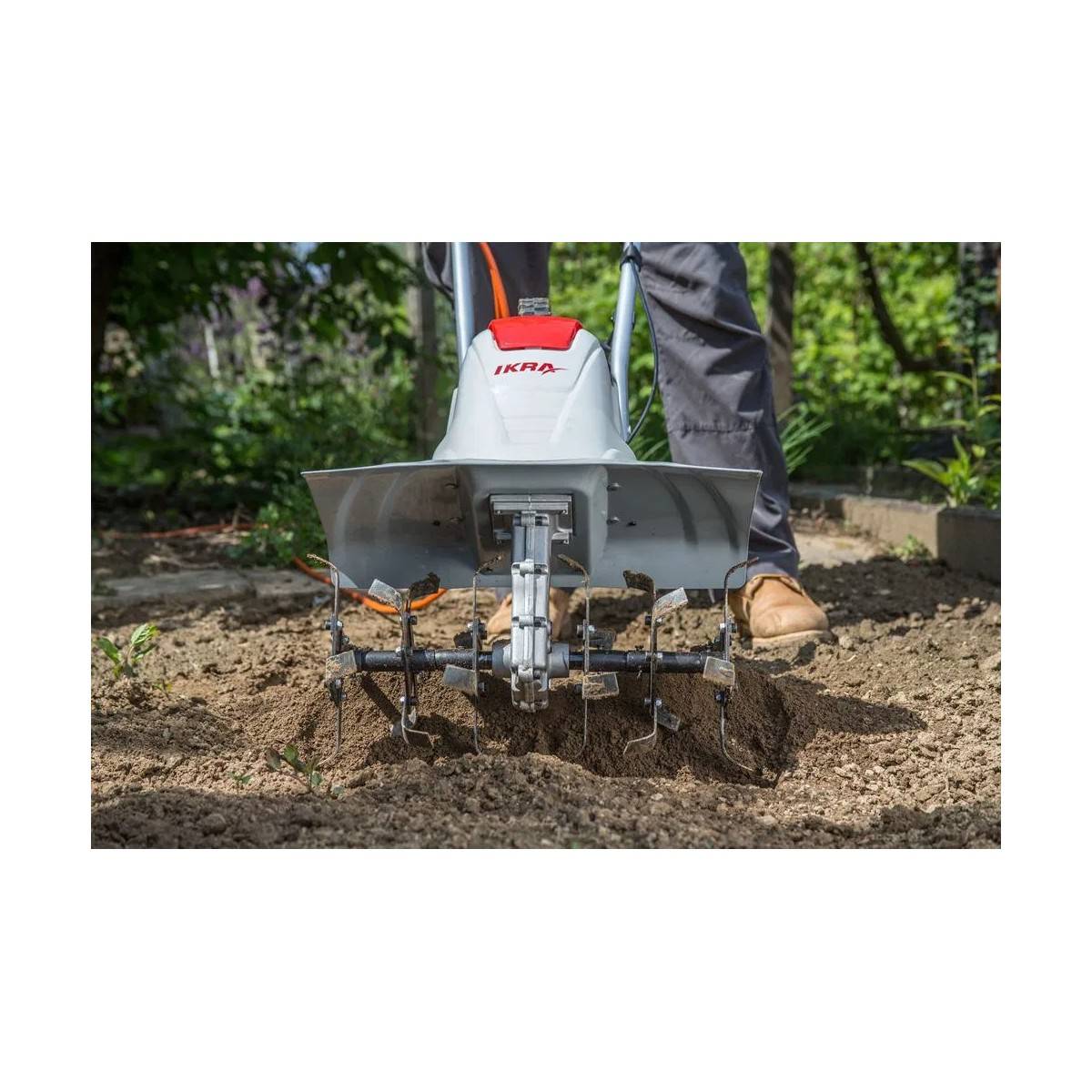 Motobineuse électrique 1500W Largeur de travail 17-45cm 6 fraises - Profondeur de travail 23cm Préparation sol jardin IKRA - Image 10