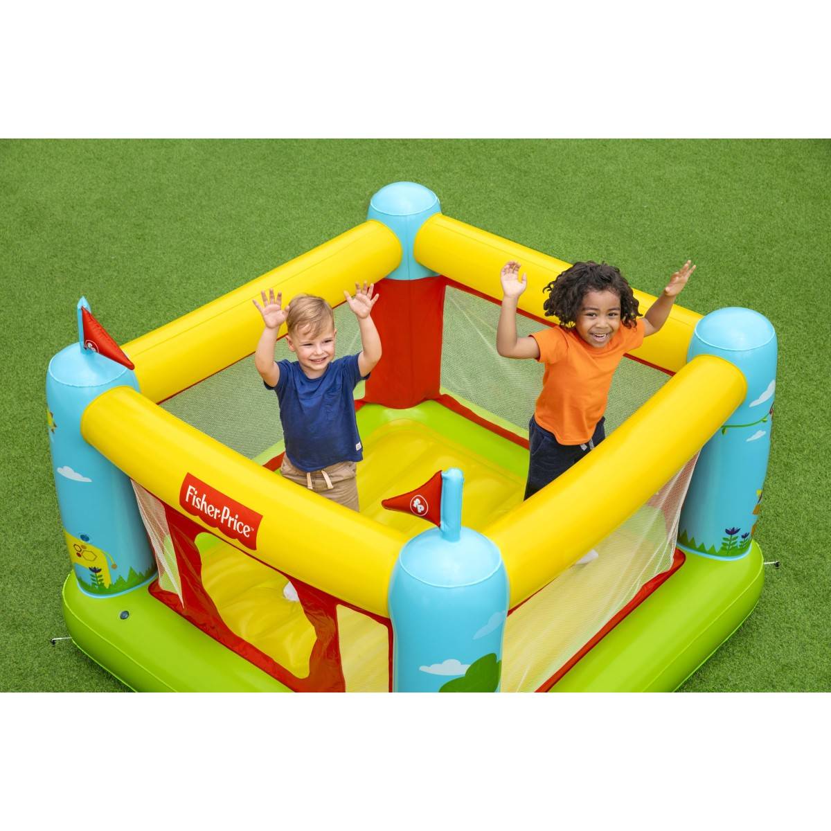 Bestway - Jeu gonflable Château à balles pour enfant 3 à 6 ans Aire de Jeux Trampoline Fisher Price BESTWAY - Imagen 3