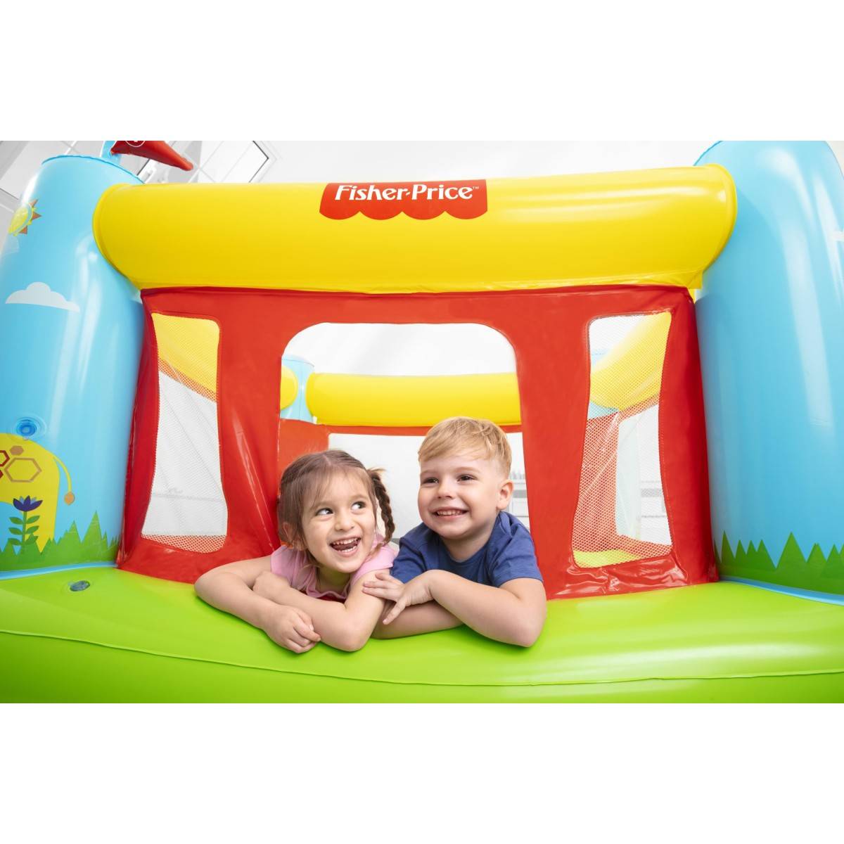 Bestway - Jeu gonflable Château à balles pour enfant 3 à 6 ans Aire de Jeux Trampoline Fisher Price BESTWAY - Imagen 4