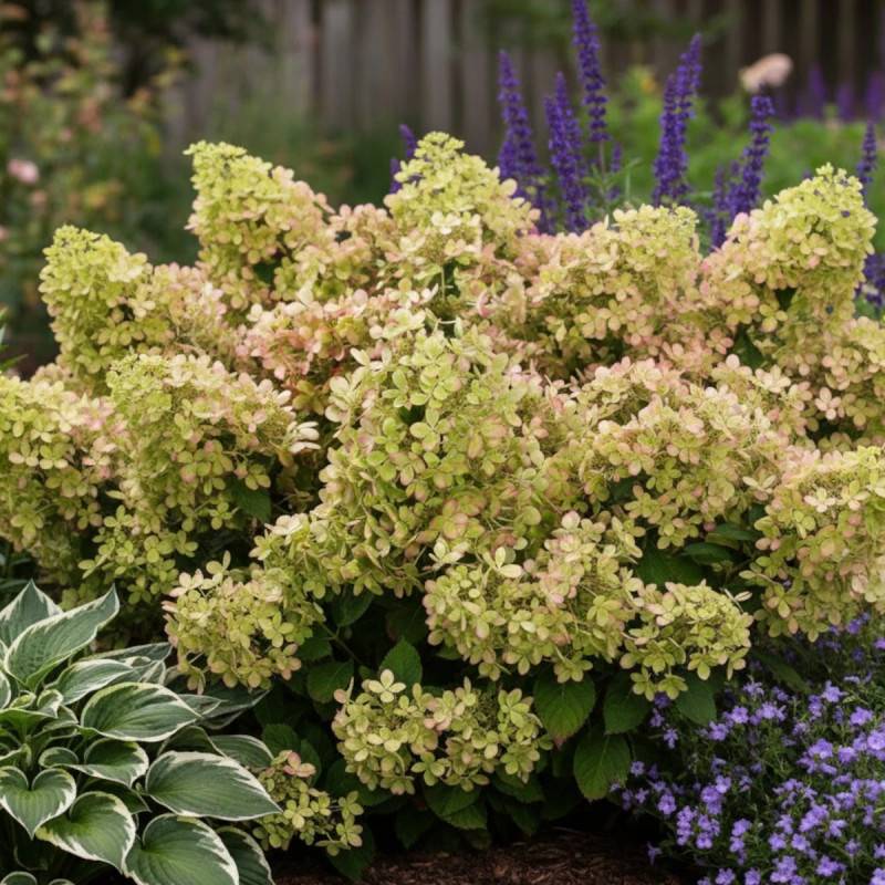 Hortensia paniculata Pastelgreen® 'Rencolor', Hydrangea paniculata à fleurs Rose - feuillage Caduc - Pot de 1,5L - 10/20 cm-  hauteur à maturité De 1, - Imagen 3